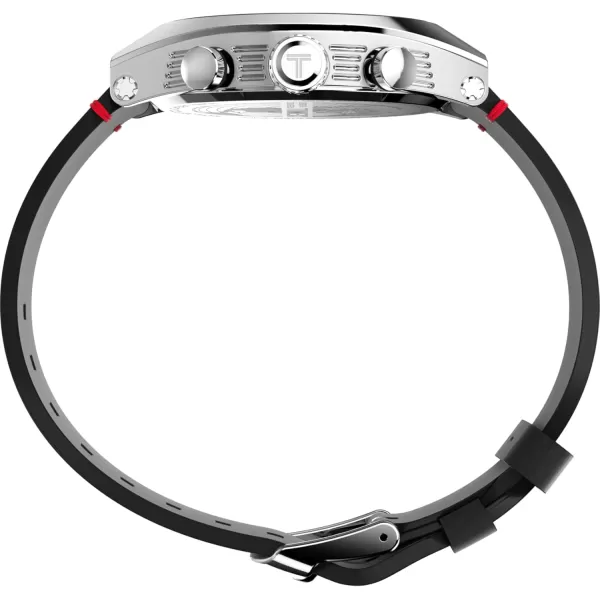 Timex Mens Legacy Tonneau 42mm Watch  Black Strap Black Dial Stainless Steel CaseBlackBlackStainless Steel