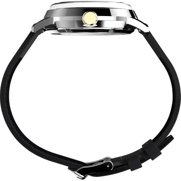 Timex Mens Marlin Automatic 40mm Watch  Black Strap Black Dial Stainless Steel Case