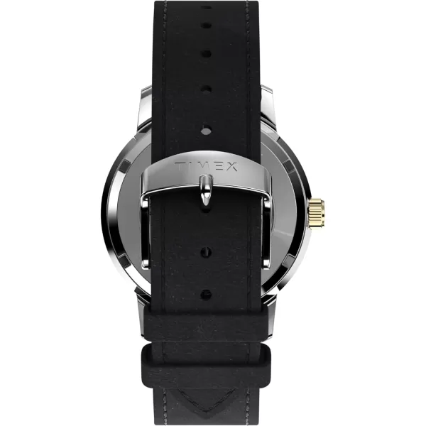 Timex Mens Marlin Automatic 40mm Watch  Black Strap Black Dial Stainless Steel Case