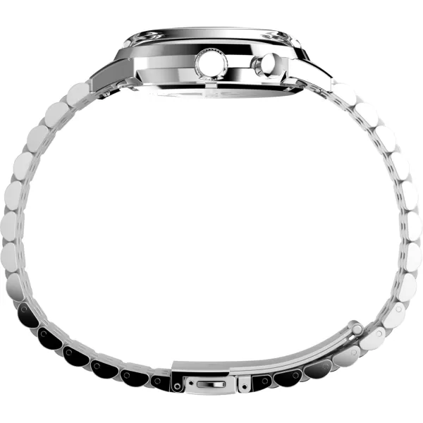 Timex Mens Marlin Moon Phase 40mm Watch  Stainless Steel Bracelet Blue Dial Stainless Steel Case
