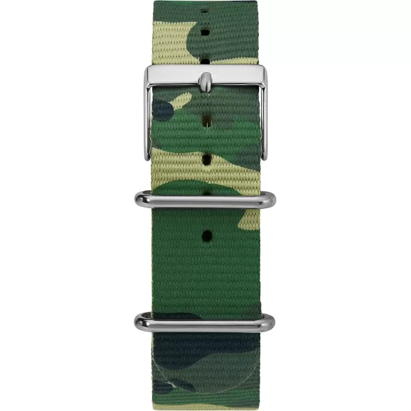 Timex Mens TW2T30800 Weekender 40mm Green Camo Nylon SlipThru Strap Watch