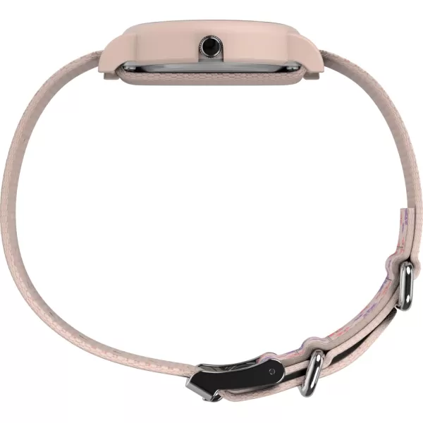 Timex Unisex Peanuts Floral 34mm Watch  Pink Strap White Dial Pink CasePinkWhitePink