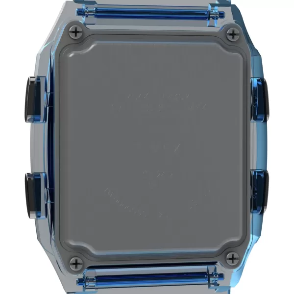 Timex Unisex Q LCA 35mm Watch  Gray Strap Digital Dial Gray CaseBlueDigitalBlue