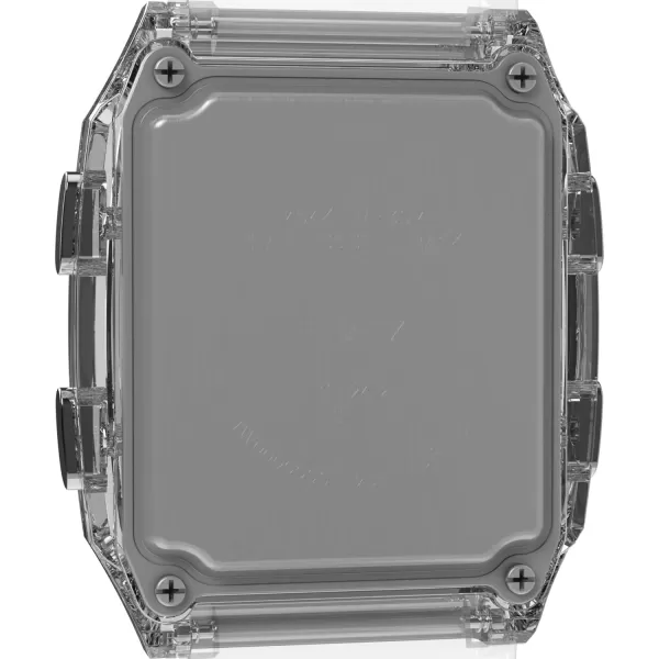 Timex Unisex Q LCA 35mm Watch  Gray Strap Digital Dial Gray CaseClearDigitalClear