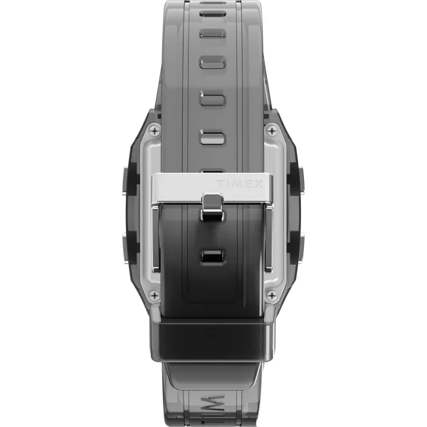 Timex Unisex Q LCA 35mm Watch  Gray Strap Digital Dial Gray CaseGrayDigitalGray