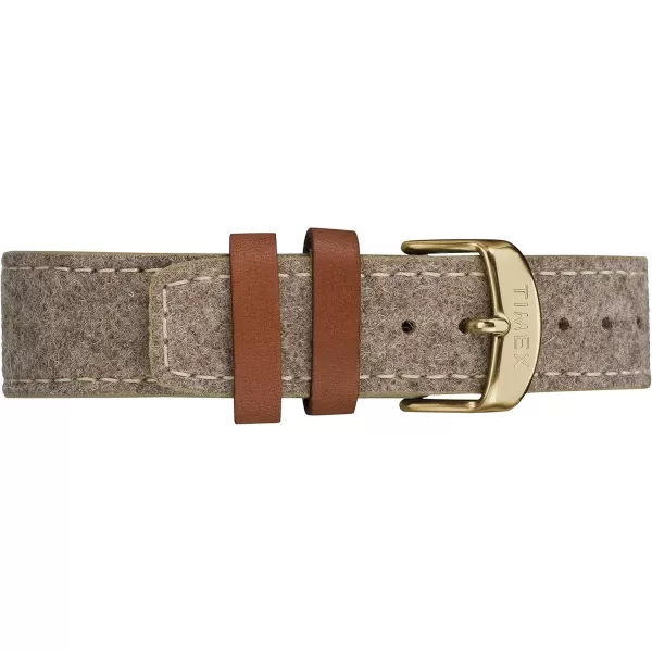Timex Unisex TW2R42100 Weekender 38 TanBrownCream FabricLeather Strap Watch