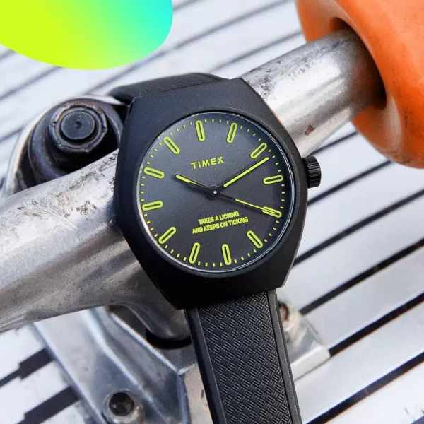 Timex Unisex Urban Pop 40mm Watch  Black Strap Black Dial Black CaseBlackBlackBlack