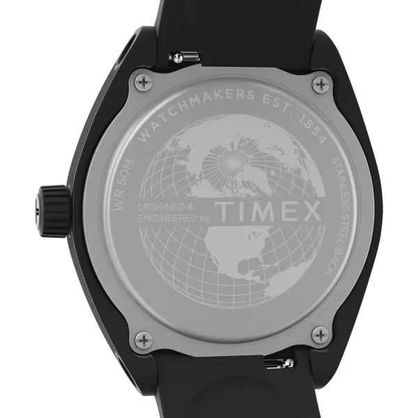 Timex Unisex Urban Pop 40mm Watch  Black Strap Black Dial Black CaseBlackBlackBlackWhite