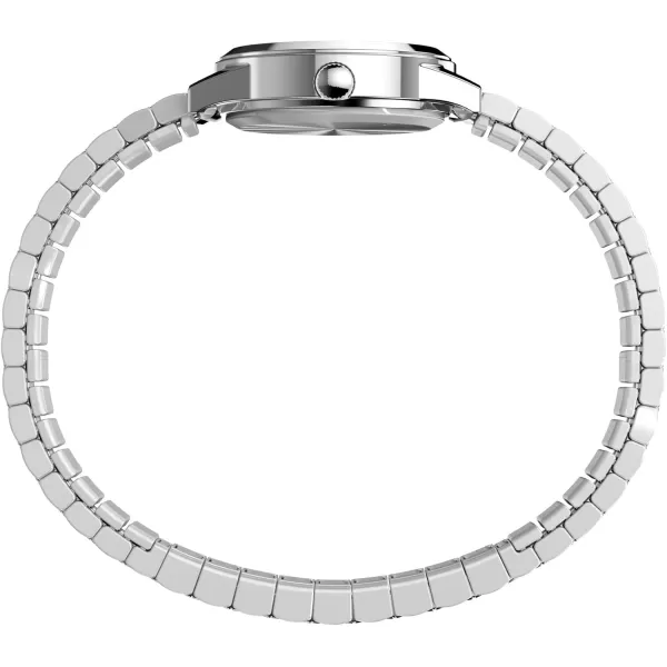 Timex Womens Main Street 25mm Watch  SilverTone Expansion Band Mother of Pearl Dial SilverTone CaseSilverToneMother of PearlSilverTone