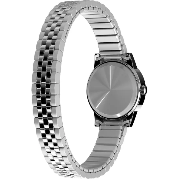 Timex Womens Main Street 25mm Watch  SilverTone Expansion Band Mother of Pearl Dial SilverTone CaseSilverToneMother of PearlSilverTone