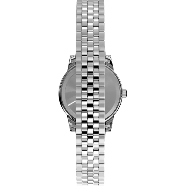 Timex Womens Main Street 25mm Watch  SilverTone Expansion Band Mother of Pearl Dial SilverTone CaseSilverToneMother of PearlSilverTone