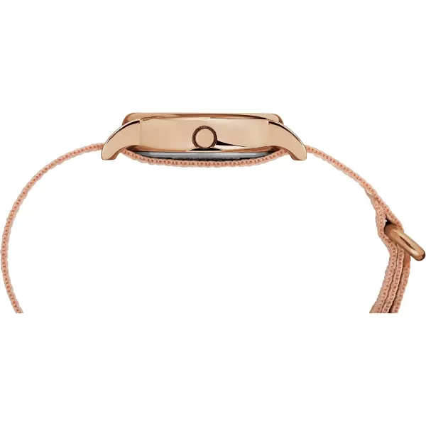 Timex Womens TW2R59900 Weekender 31mm PinkRose GoldTone Nylon SlipThru Strap Watch