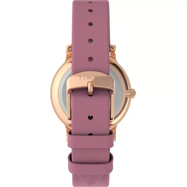 Timex Womens Transcend 34mm WatchPinkRose GoldTone