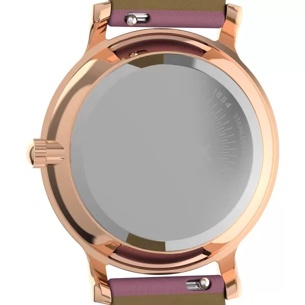 Timex Womens Transcend 34mm WatchPinkRose GoldTone