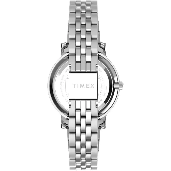 Timex Womens Transcend 34mm WatchSilverTonePink