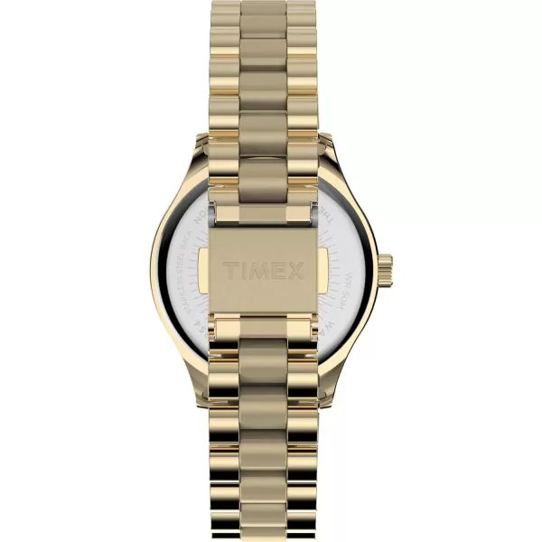 Timex Womens Waterbury Traditional 34mm Watch  GoldTone Bracelet Blue Dial GoldTone CaseGoldToneBlueGoldTone