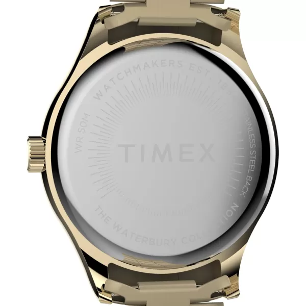 Timex Womens Waterbury Traditional 34mm Watch  GoldTone Bracelet Blue Dial GoldTone CaseGoldToneBlueGoldTone