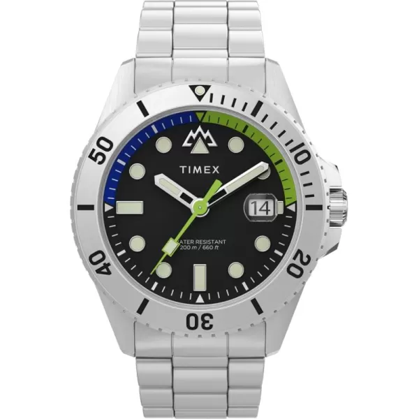 Timex Mens Expedition North Anchorage 43mm Watch  Black Strap Black Dial Stainless Steel CaseStainless SteelBlackStainless Steel