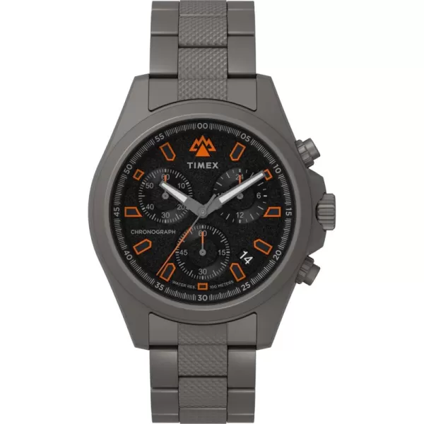 Timex Mens Expedition North Field 43mm Watch  Titanium Bracelet Black Dial Titanium Case