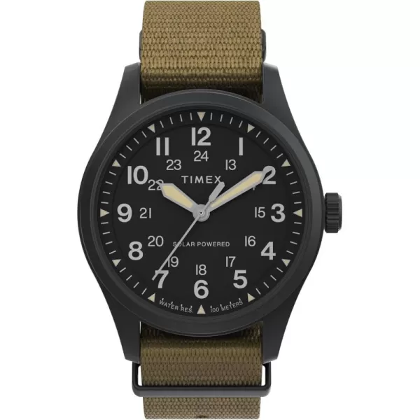 Timex Mens Expedition North Field Post Solar 36mm WatchKhakiBlack