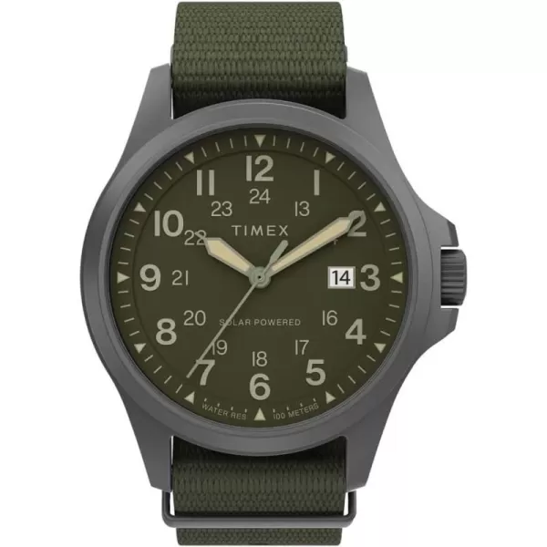Timex Mens Expedition North Field Post Solar 41mm WatchOliveGunmetal