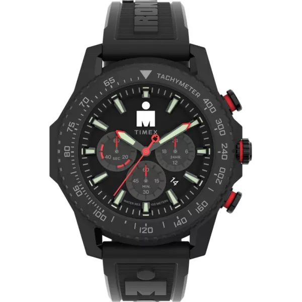 Timex Mens Ironman Adrenaline 48mm Watch  Black Strap Black Dial Black CaseBlackBlackBlack