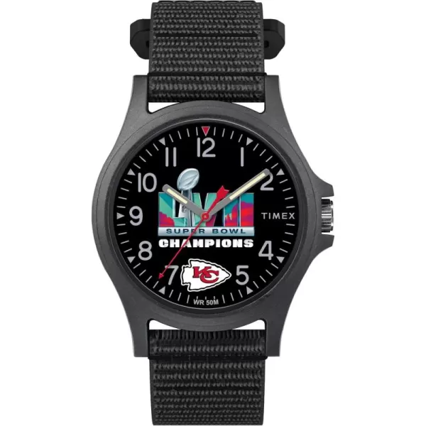 Timex Mens NFL Watch  2023 Super Bowl Champions Kansas City ChiefsPride