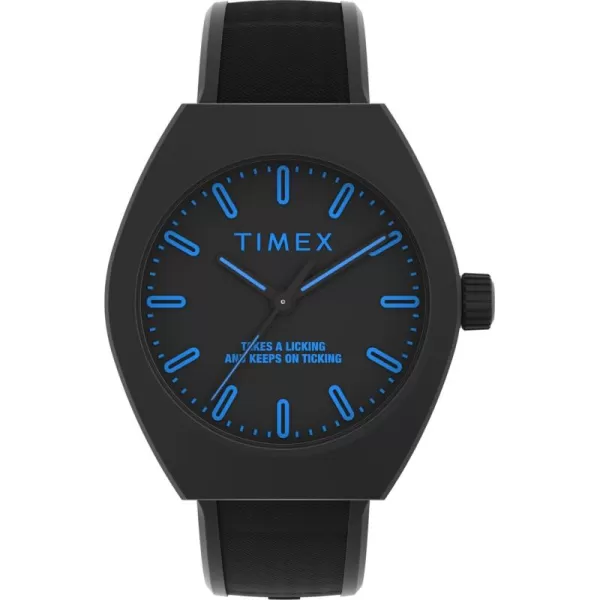 Timex Unisex Urban Pop 40mm Watch  Black Strap Black Dial Black CaseBlackBlackBlackBlue