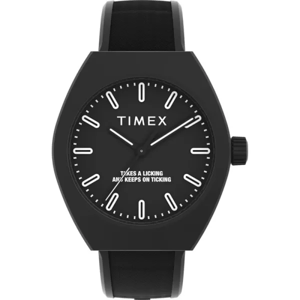 Timex Unisex Urban Pop 40mm Watch  Black Strap Black Dial Black CaseBlackBlackBlackWhite