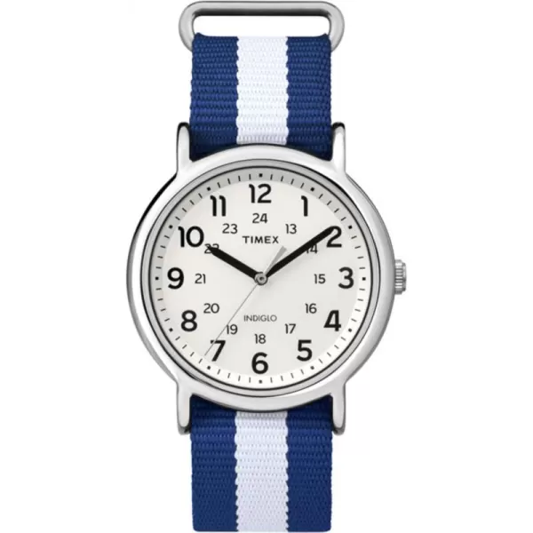 Timex Unisex Weekender 38mm WatchBlueWhite Stripe