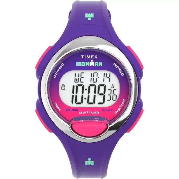 Timex Womens Ironman Essential 30 34mm Watch  Blue Strap Digital Dial Blue CasePurpleDigitalPurple