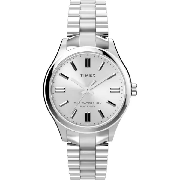 Timex Womens Waterbury Traditional 34mm Watch  GoldTone Bracelet Blue Dial GoldTone CaseStainless SteelSilverToneStainless Steel