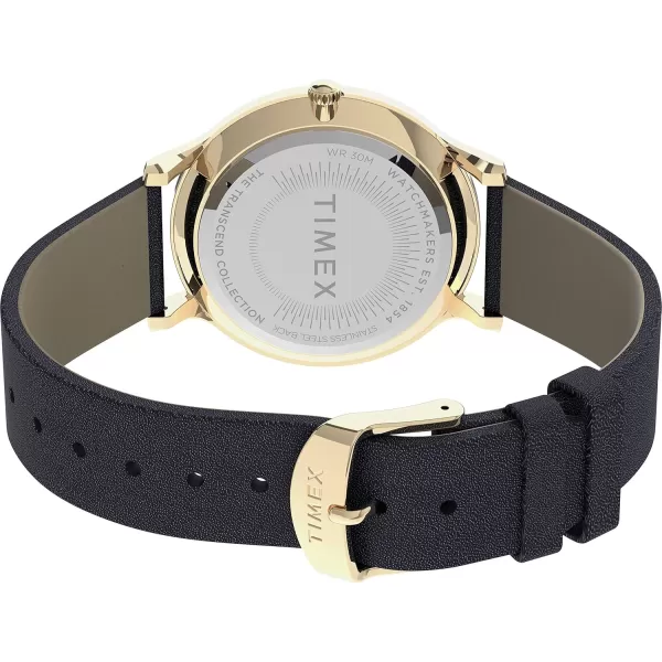 Timex Dress WatchBlueGoldToneWhite