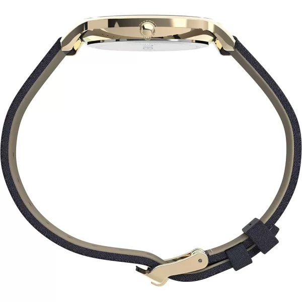 Timex Dress WatchBlueGoldToneWhite