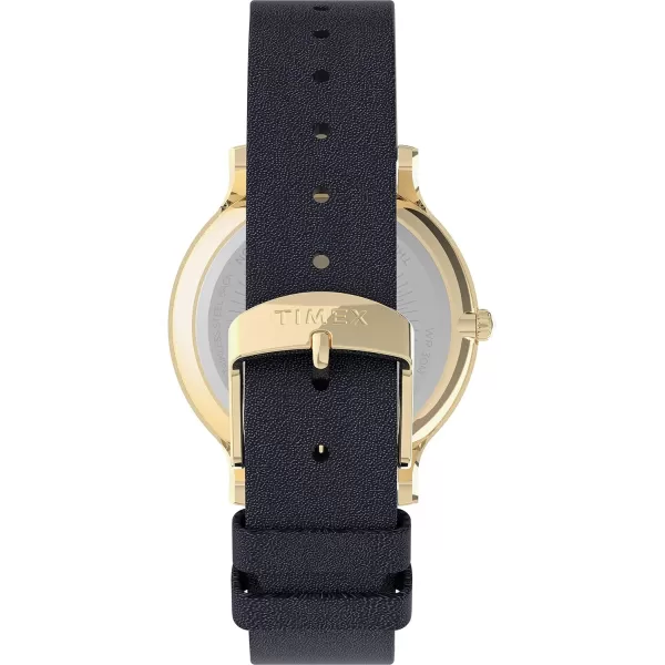 Timex Dress WatchBlueGoldToneWhite