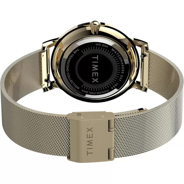 Timex Dress WatchGoldToneBlack Mesh