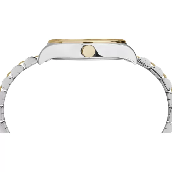 Timex Womens Waterbury Traditional 34mm Watch  TwoTone Case White Dial with TwoTone Stainless Steel Bracelet