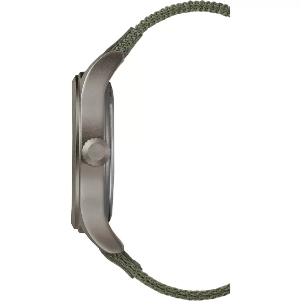 Timex Mens Expedition Scout 40mm Watch  Gray Case Green Dial with Green Fabric Strap