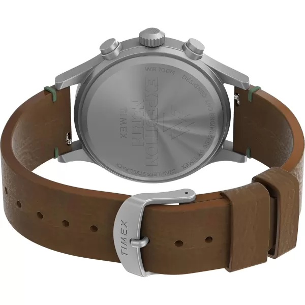 Timex Mens Sierra 42mm WatchTanGreenIP Steel