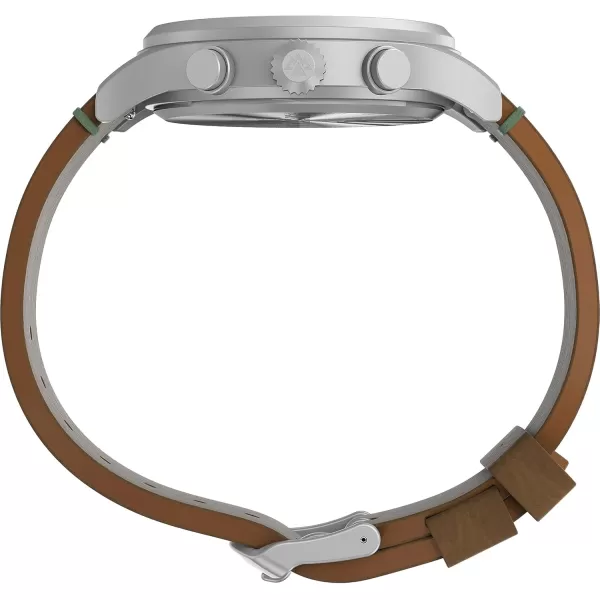 Timex Mens Sierra 42mm WatchTanGreenIP Steel