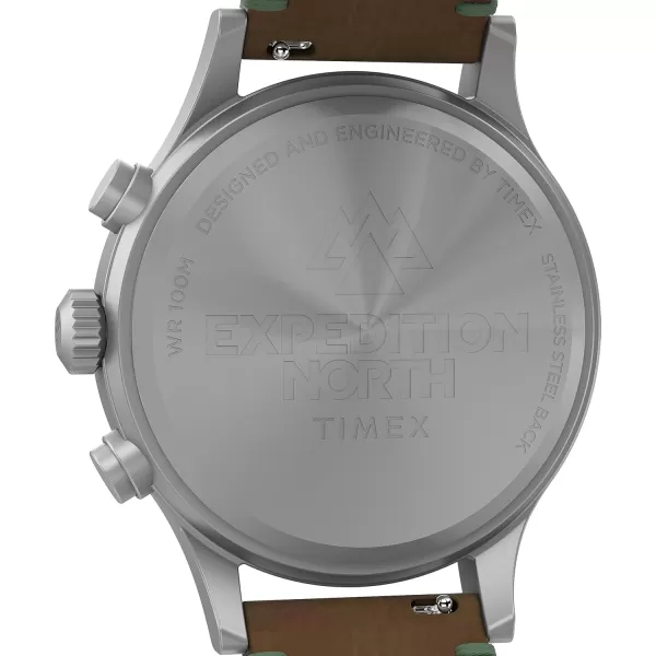 Timex Mens Sierra 42mm WatchTanGreenIP Steel