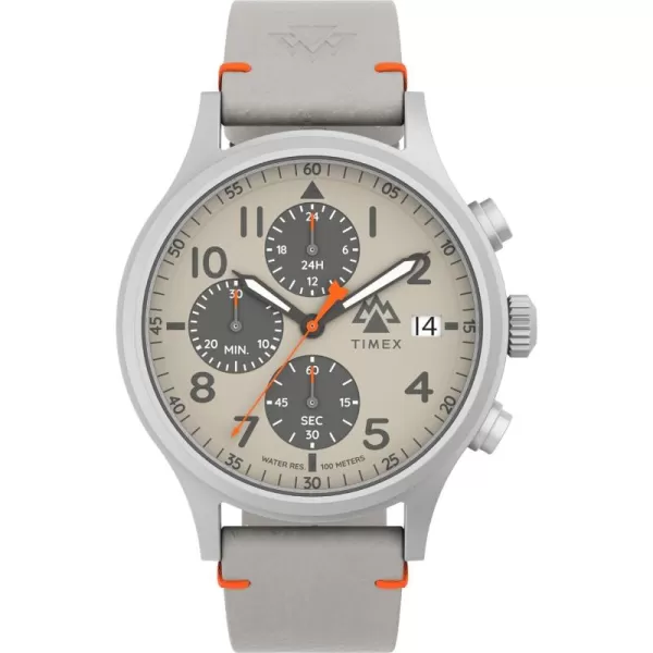 Timex Mens Sierra 42mm WatchGrayGrayIP Steel