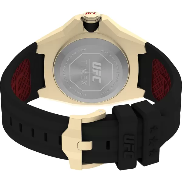 Timex UFC Mens Pro 44mm WatchBlackGoldTone