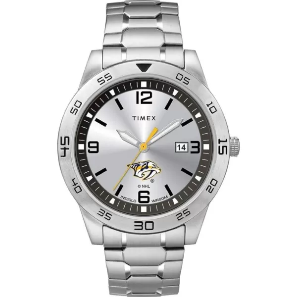 Mens Citation 42mm Quartz Watch with Stainless Steel StrapNashville Predators