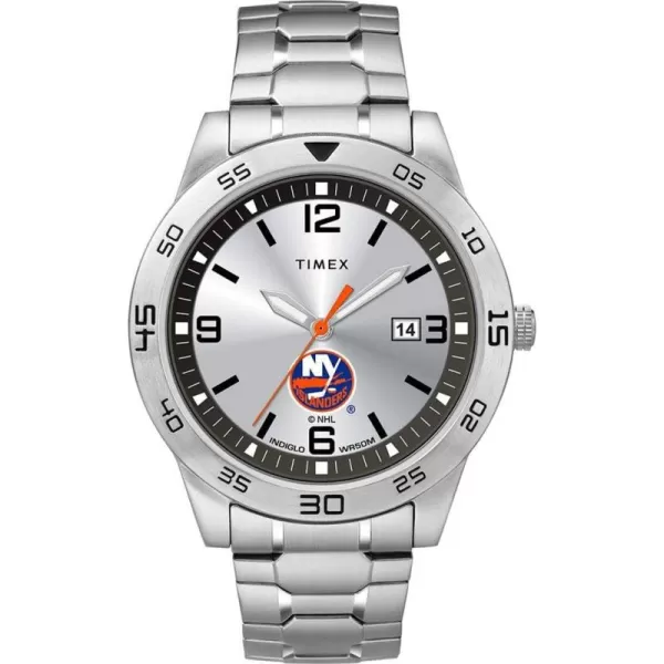 Mens Citation 42mm Quartz Watch with Stainless Steel StrapNew York Islanders