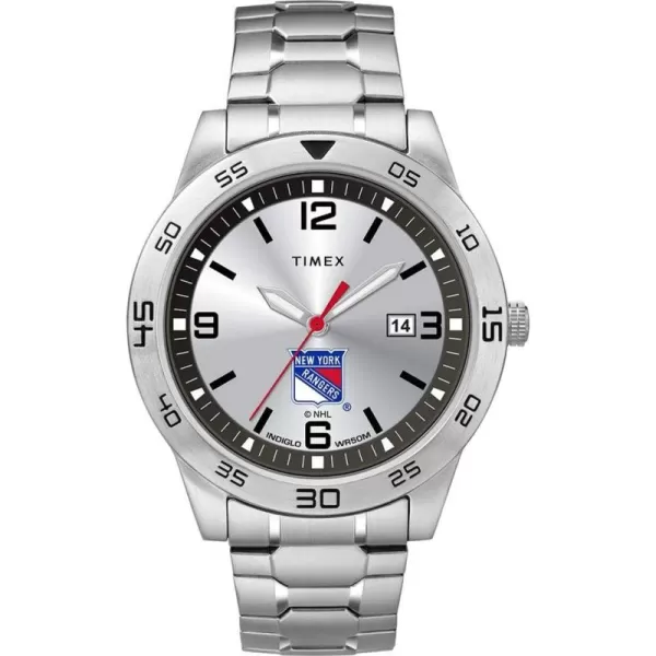 Mens Citation 42mm Quartz Watch with Stainless Steel StrapNew York Rangers