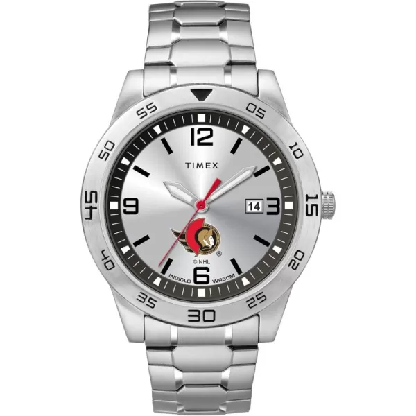 Mens Citation 42mm Quartz Watch with Stainless Steel StrapOttawa Senators