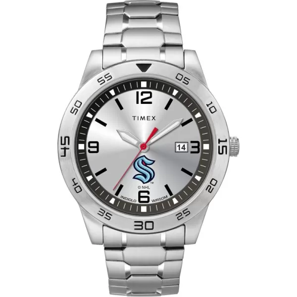 Mens Citation 42mm Quartz Watch with Stainless Steel StrapSeattle Kraken