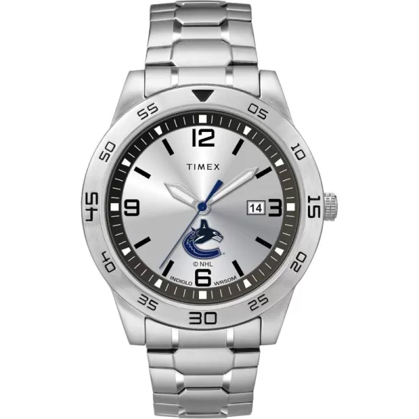 Mens Citation 42mm Quartz Watch with Stainless Steel StrapVancouver Canucks