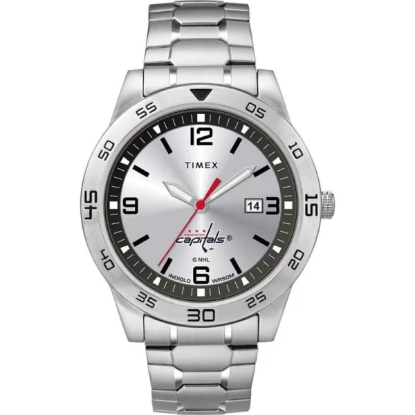 Mens Citation 42mm Quartz Watch with Stainless Steel StrapWashington Capitals